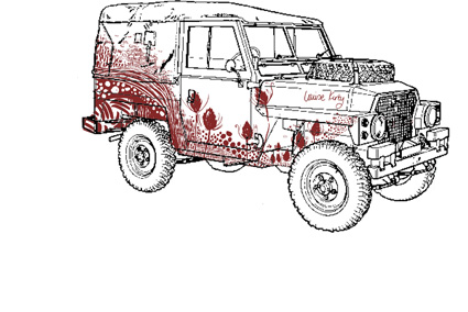 land rover red in product web
